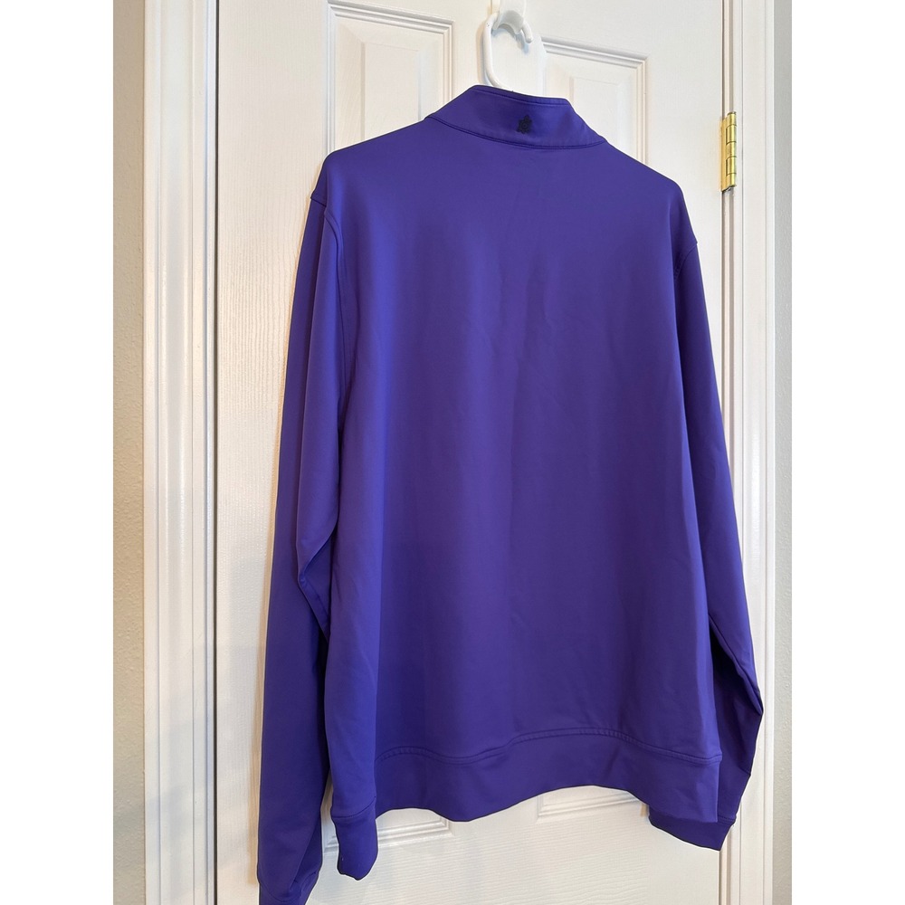 Turtleson Mens XL Purple Quarter Zip Pullover Poly Graphene Stretch Golf Shirt - Picture 4 of 15